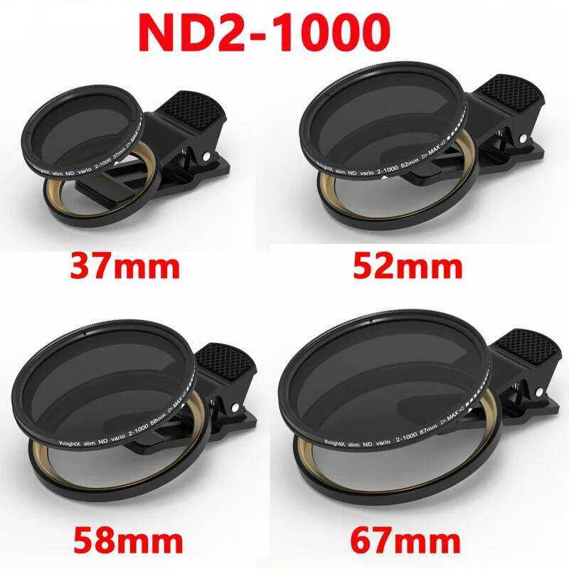 ▥ Phone Holder Clip Nd2-Nd1000 Variable ND Filter For Camera Photo Lens For Iphone Samsung Andr