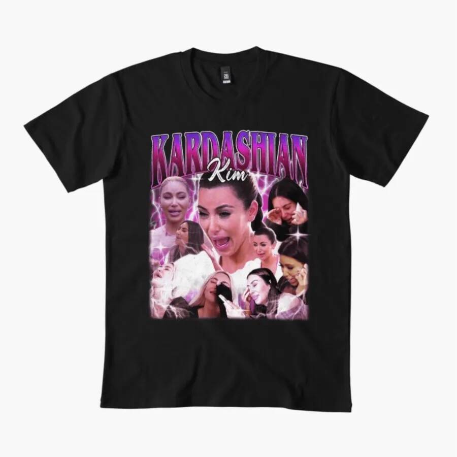 เสื้อยืดแขนสั้น Kim Crying Meme ผ้าฝ้าย 100%, เหมาะสำหรับทั้งชายและหญิง J74