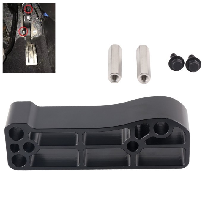 Black Automobile Modification Pedal Spacer Gasket Aluminum For the 2016-2018 Ford Focus RS 2013+ Fo