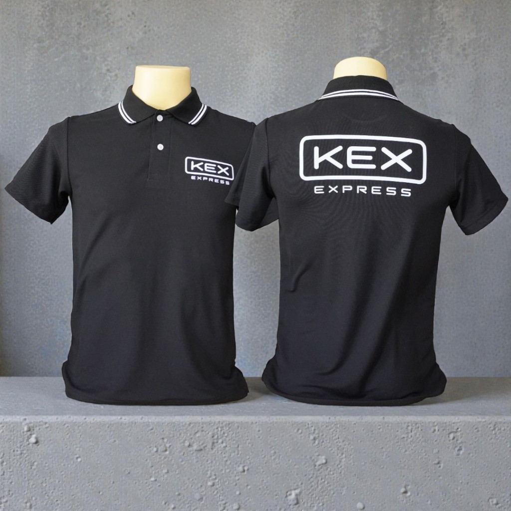 เสื้อขนส่งKEX EXPRESS โปโลสีดำ คอปกดำขลิบขาว ใส่ได้ทั้งญ-ช พร้อมส่ง!!!