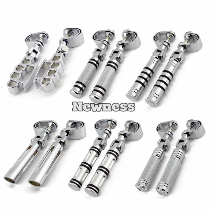 25-32mm Motorcycle Highway bar Tube Footrest Footpeg Bracket Fold Adjustable Engine Guard Crash Bar