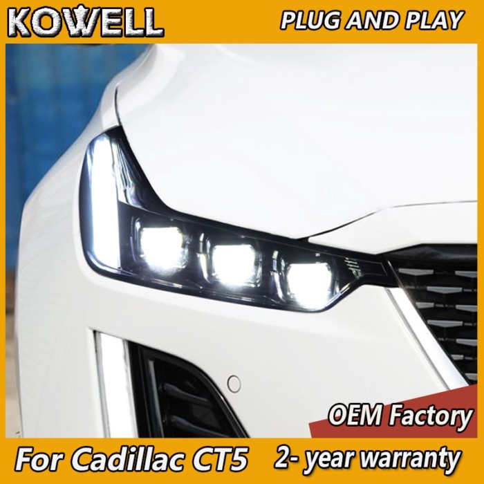 Car Accessories for Cadillac CT5 Headlight 2019-2021 CT5 Headlights DRL Turn Signal Low High Beam P
