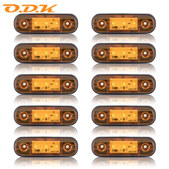 10x/8x/6x/4x Amber LED Side Marker 12V 24V Waterproof Car Accessories LED Marker Lamp Trailer Light
