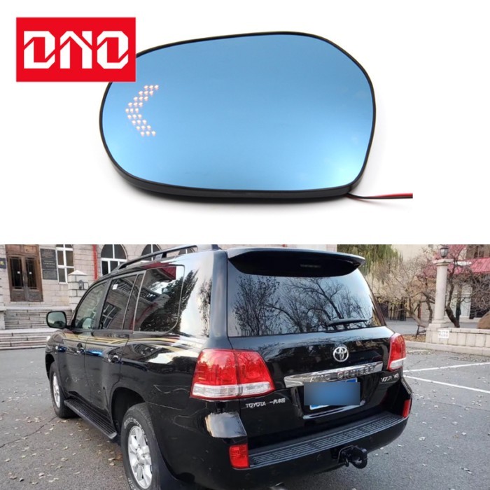 Car Rearview Mirror Lights For Toyota Land Cruiser 2008-2018 Turn Signal + Heating + Anti-Glare Rev