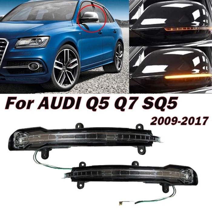 Auto Accessories For AUDI Q5 Q7 SQ5 2009 - 2017 Car Turn Indicator Brake Light Side Rearview Mirror