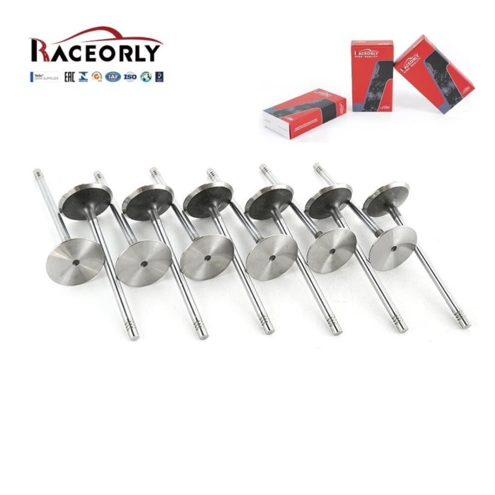 RACEORLY 12x Engine Intake Valve Set For Mercedes C300 E300 S300 M272 2.5L 3.0L