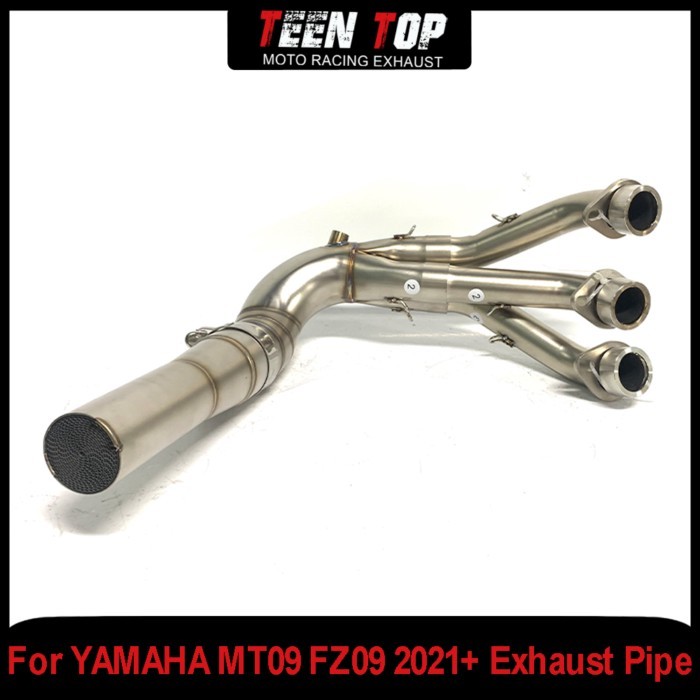 Motorcycle Escape Under-bike Exhaust Pipe For YAMAHA MT09 FZ09 Exhaust Elbow 51mm Stainless Steel f