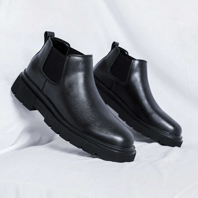 ผู้ชาย Retro Chelsea อินเทรนด์ผู้ชาย Low-Top Martin BOOTS 2023 ฤดูใบไม้ร่วงใหม่สไตล์หล่อเยาวชนรถจักร