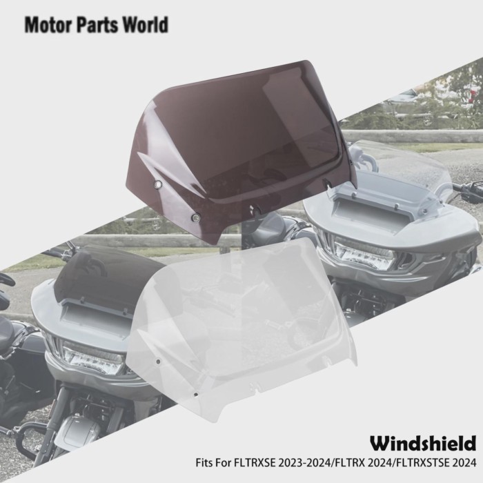 For Harley Touring Road Glide CVO FLTRXSE 23-Up Road Glide 2024 Motorcycle 10" Windshield Universal