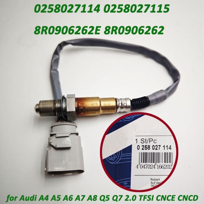 New 0258027114 LS 27114 Lambda Probe Oxygen O2 Sensor for Audi A4 A5 A6 A7 A8 Q5 1.8 2.0 TFSI 8R090