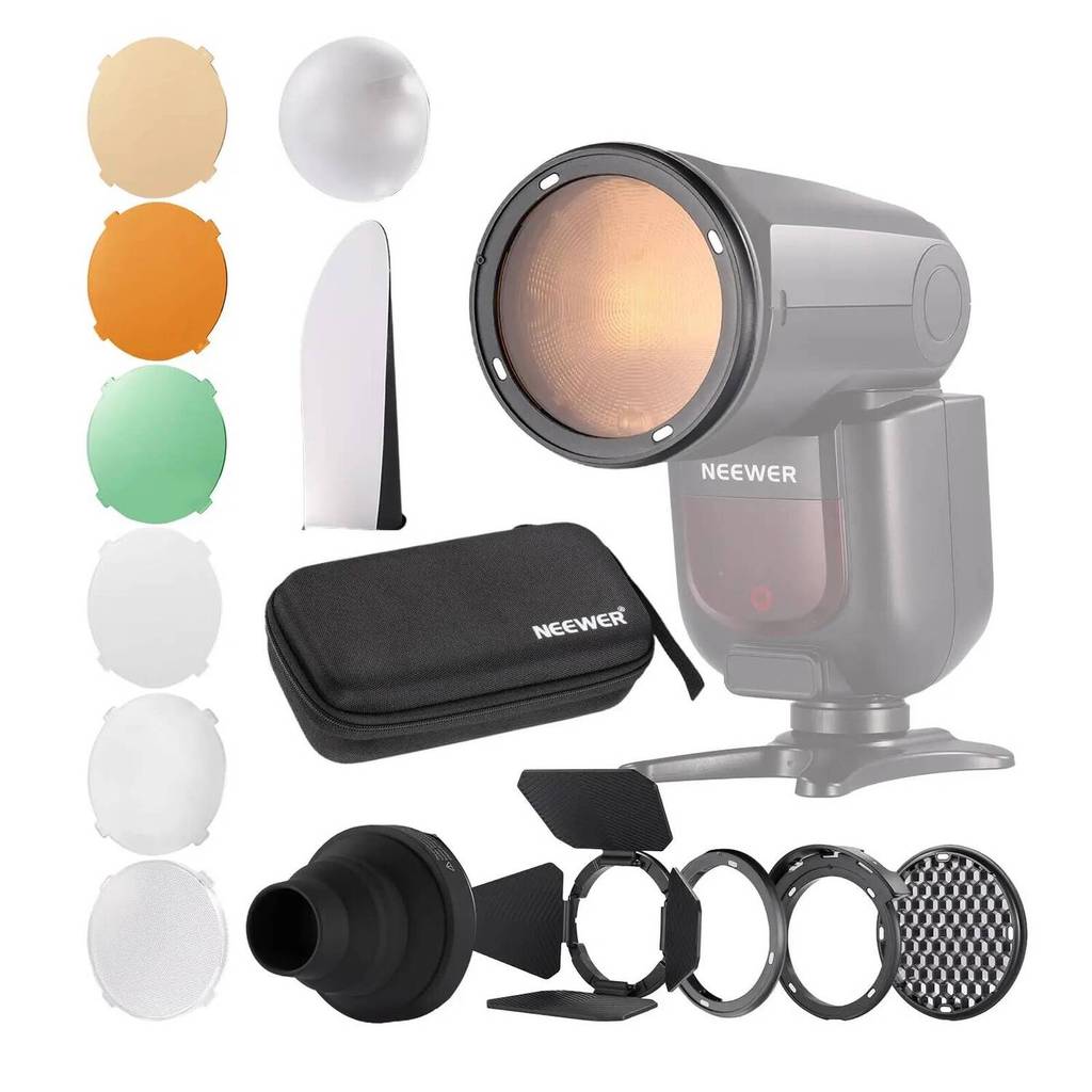 NEEWER CRM2 Magnetic Flash Light อุปกรณ์เสริมชุดสําหรับ Z1 Z2 Z2-C รอบหัวแฟลชใช้งานร่วมกับ Godox V1 