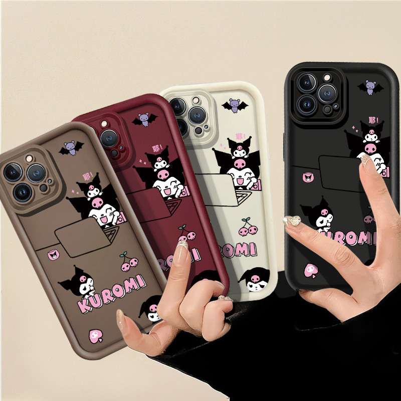 ปลอกสําหรับiPhone 6 6s 7 8 Plus X XS Max XR SE / iPhone 11 12 13 14 Pro Maxการ์ตูนน่ารักKuromi Playค