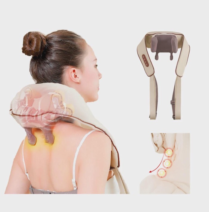 2023 New Neck Shiatsu Massage Belt Neck Back Shoulder Massager U-shape Electric Neck Massager