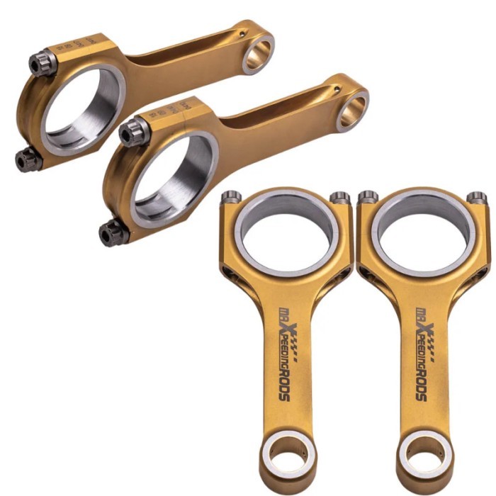 4x Titanizing Connecting Rods+Bolts for Honda Civic CRX Acura Integra D16 800+HP D16Y7 D16Y8 D16Z6