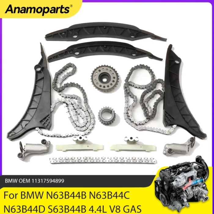 Engine Parts Timing Chain Kit Fit 4.4 L Gas For BMW 550i 650i 750i M5 M6 X5 X6 X7 Alpina B7 4.4L N6