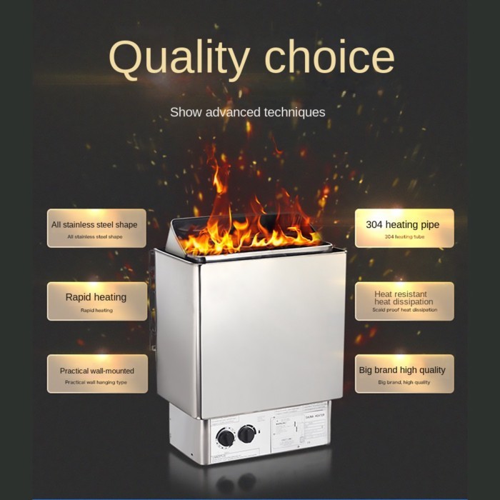 3-9kw Sauna Heater 220V 380V Sauna Steam Generator Home Use Heating Furnace Room Dry Equipment With