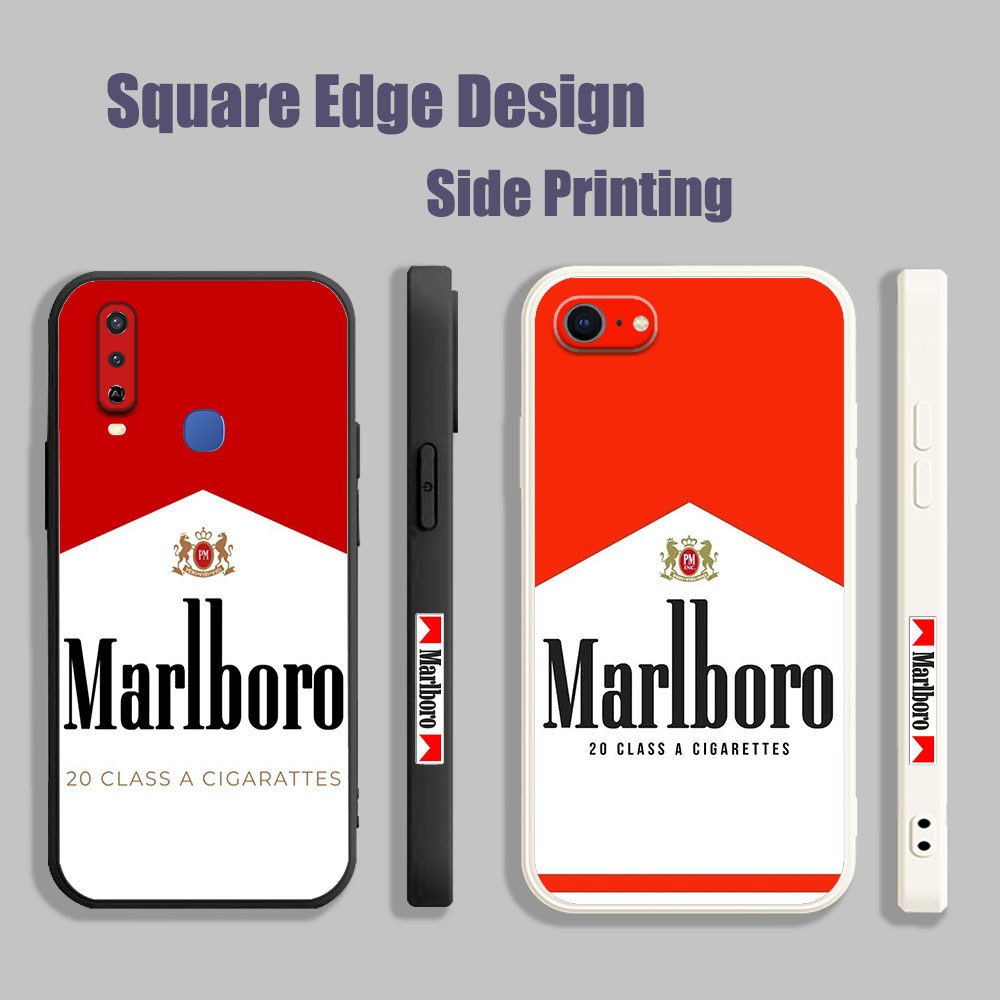 ปลอกสําหรับ Samsung A13 5G A22 A33 Malboro รูปแบบโลโก้ JGL76 เคสโทรศัพท์ขอบสี่เหลี่ยม
