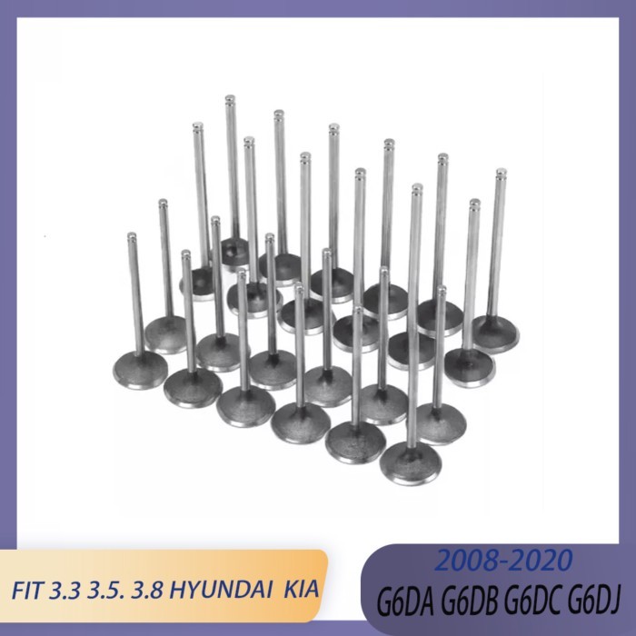 24pcs Engine Parts Intake & Exhaust Set Kit Fit 3.3 3.5 3.8 L G6DA G6DB G6DC G6DJ GAS For HYUNDAI G