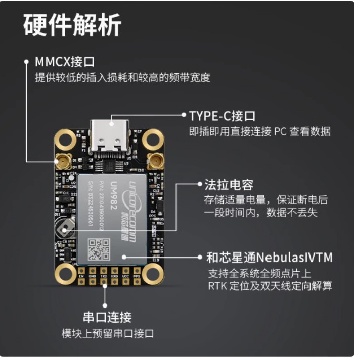 2025  GPS-RTK Module UM982 High-precision Centimeter-level Differential Relative Positioning and Or