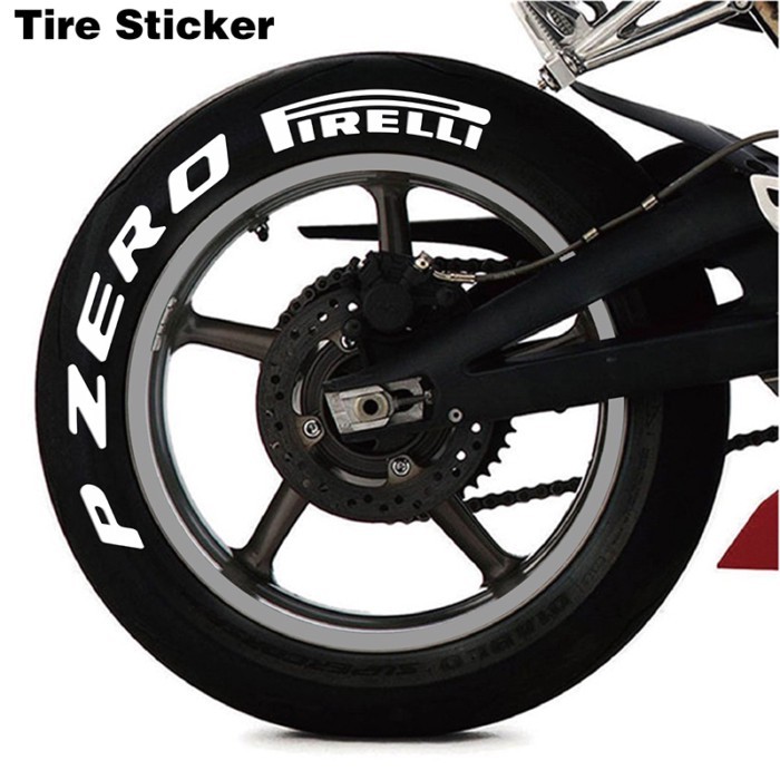 Rubber 3D Car Motorcycle Tire Stickers Wheel Rim Tyre Stripe Letters Glue Decals For Yamaha Honda S