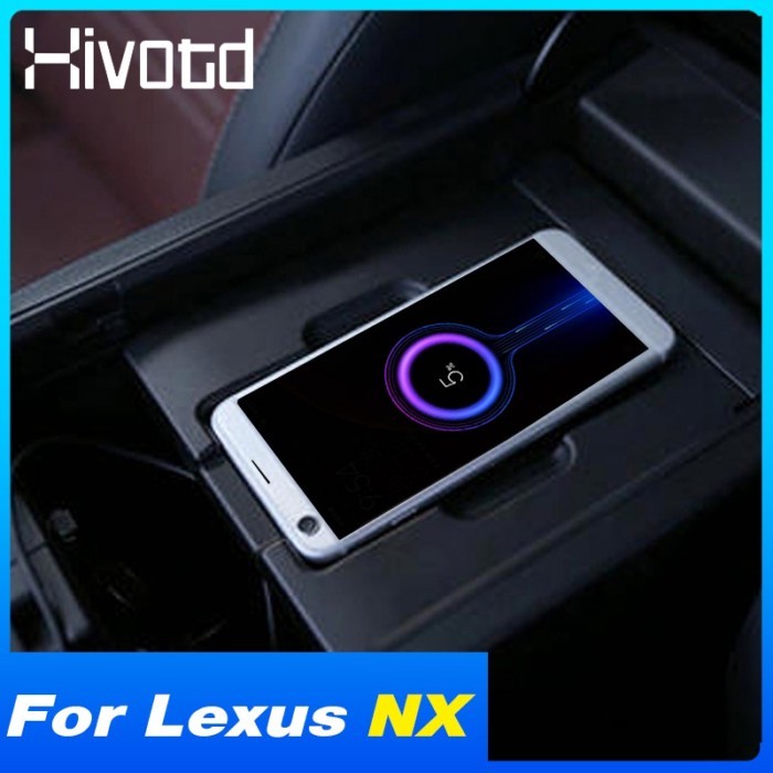 QI Wireless Charging For Lexus NX NX300h NX300 NX200 NX200t Accessories 15W Fast Phone Charger Pad