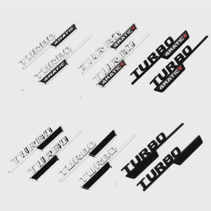 TURBO AMG BITURBO 4MATIC+ V8 V12biturbo V6 pair badge car stickers for Mercedes Benz Series c63s si