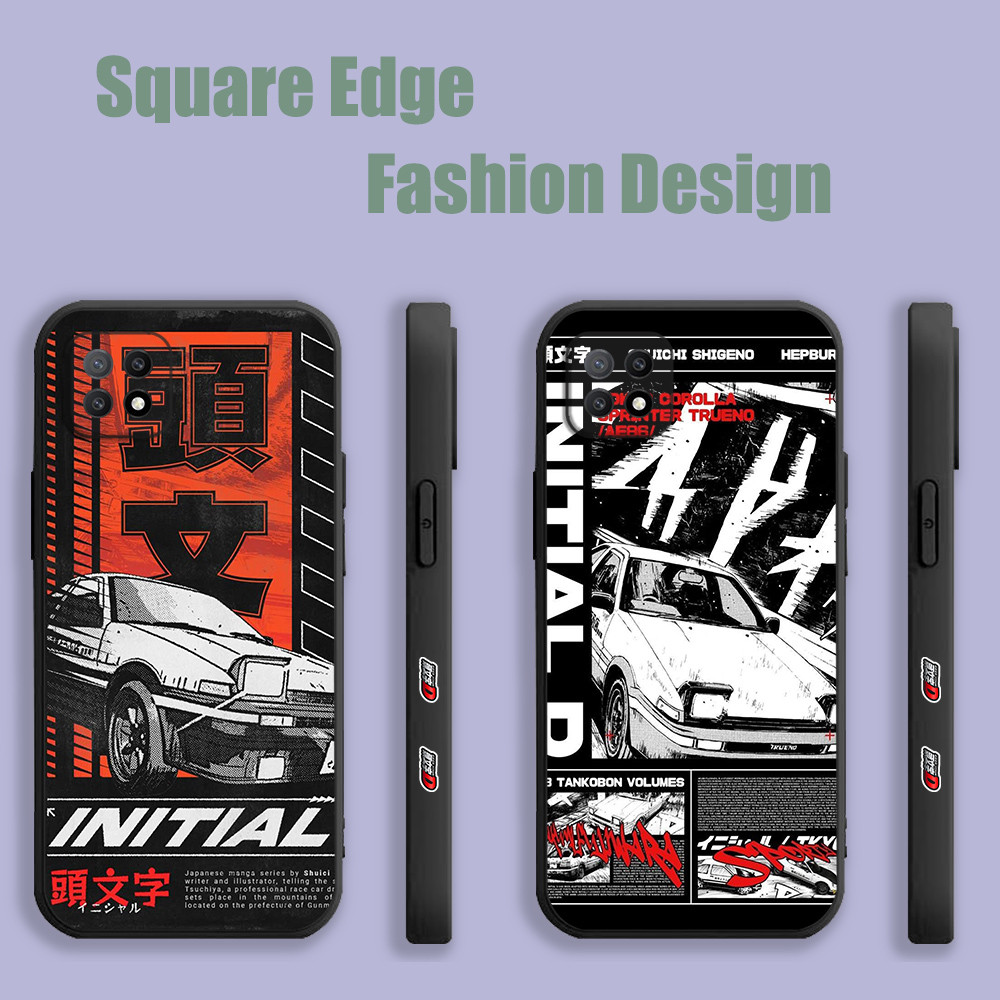 ปลอกสําหรับ Samsung Galaxy S25 S25 ULTRA A16 A36 JDM รถแข่งอะนิเมะสีดําสีแดงออกแบบแฟชั่น TFZ08 เคสโท