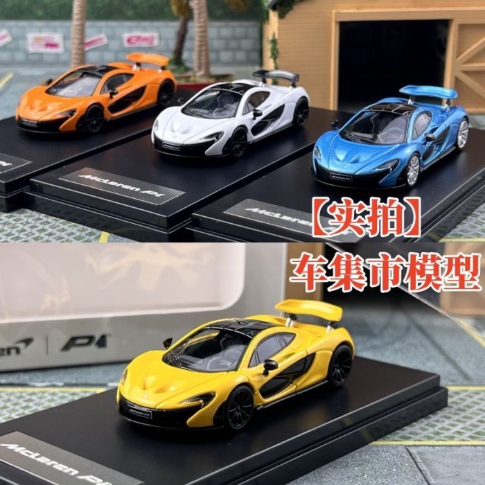 คลังสินค้าพร้อม LCD 1: 64 McLaren P1 McLaren รถแข่งจําลองโมเดลรถโลหะผสมคอลเลกชัน