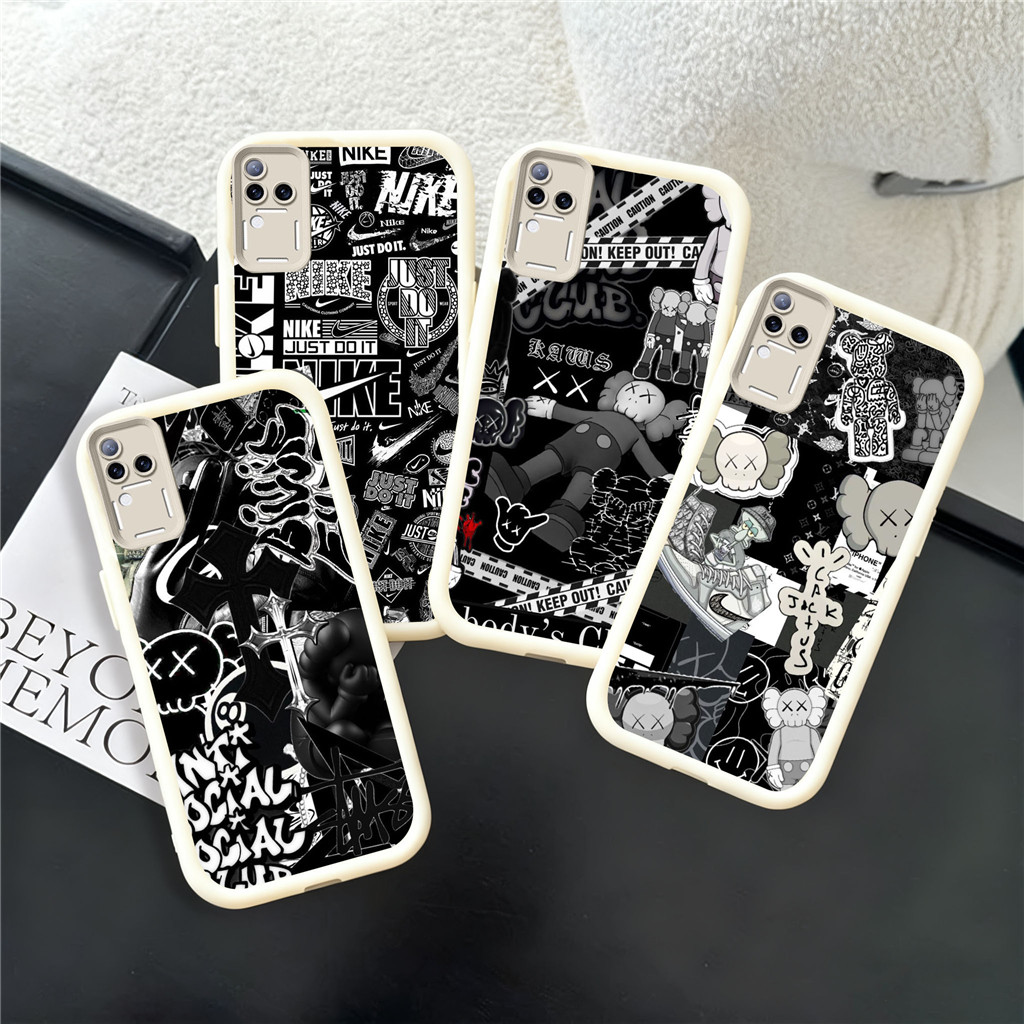 WA24 KAWS สําหรับ Hp ชุบ VIVO Y91 Y81s Y93 Y95 Y75 Y81 Y91C Y53s Y66 Y56 5G วัสดุ TPU