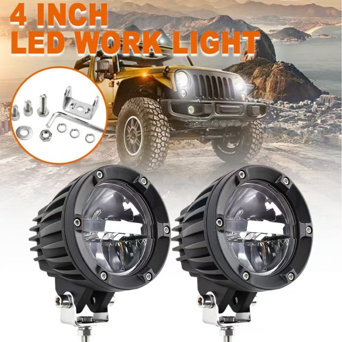 12D 4" Led Work Light 12V 24V Hi/Lo Beam 6000K 3500K For Car 4x4 Off road Motorcycle Uaz ATV SUV Tr