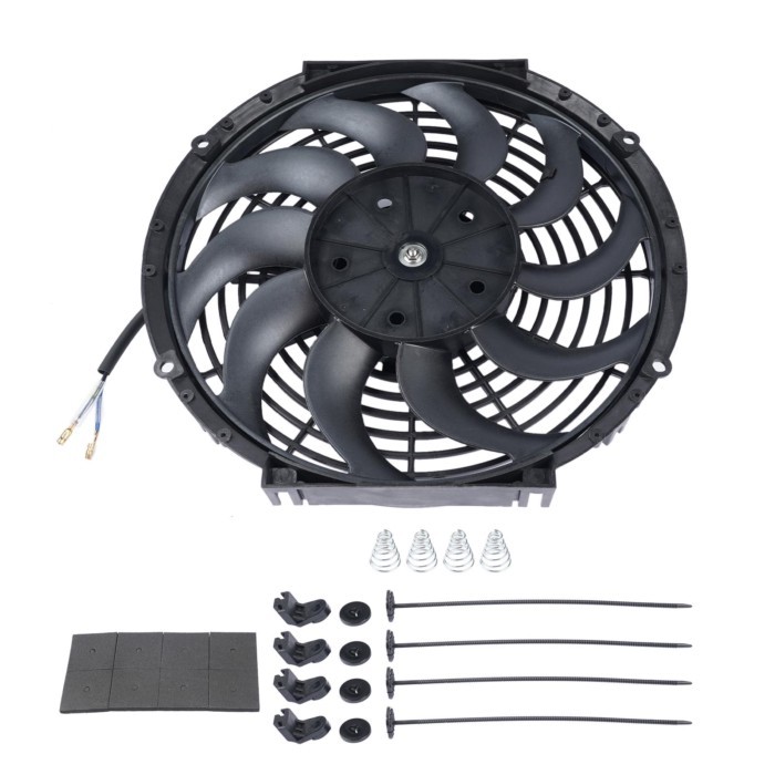 AP03 12 Inch 12 V 80 W Universal Car Radiator Fan Cooling Fan Car Electric Fan Motor Fan Slim with