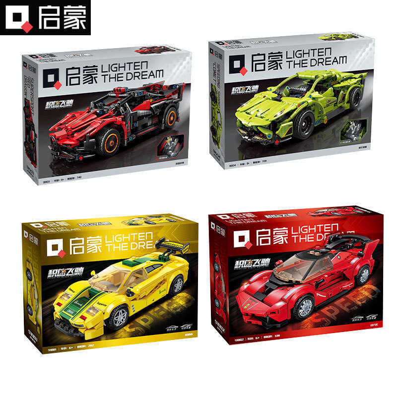 การตรัสรู้ Supercar Series Speed Flying Power King Speedy 911 Racing ปริศนาอนุภาคขนาดเล็กประกอบบล็อก