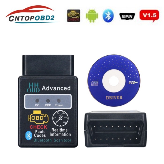 OBD2 scanner ELM327 1.5 HH OBD Diagnostic Scanner ELM 327 WIFI V1.5 OBD2 Bluetooth Elm327 Code Read