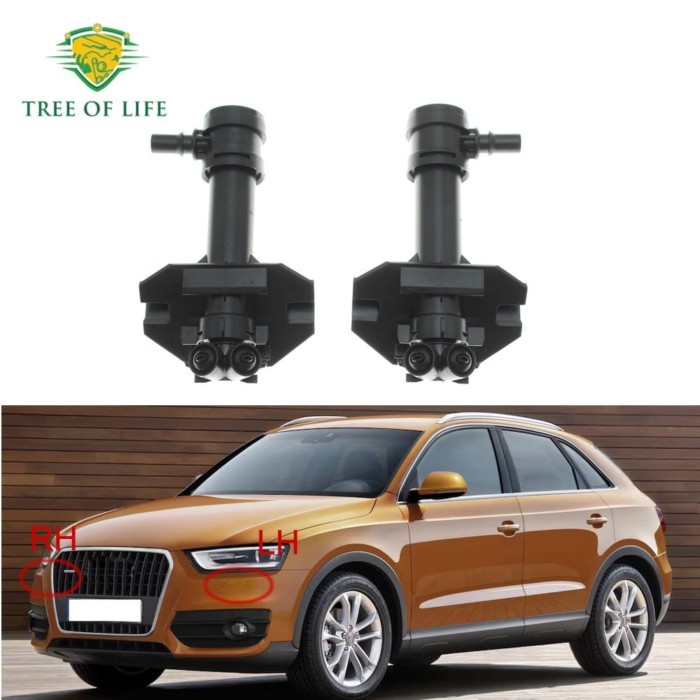 For Audi Q3 8U 2012 2013 2014 8U0 955 102 Front Head Light Lamp Washer Spray Nozzle Cleaning Pump A