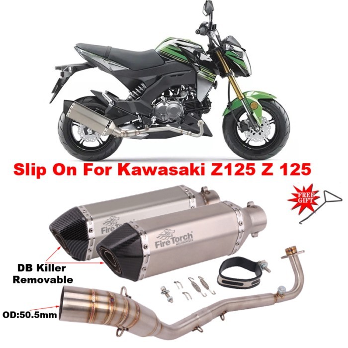 For KAWASAKI Z 125 Z125 Until 2018 Z125 Pro Until 2022 Motorcycle Exhaust Escape System Front Pipe