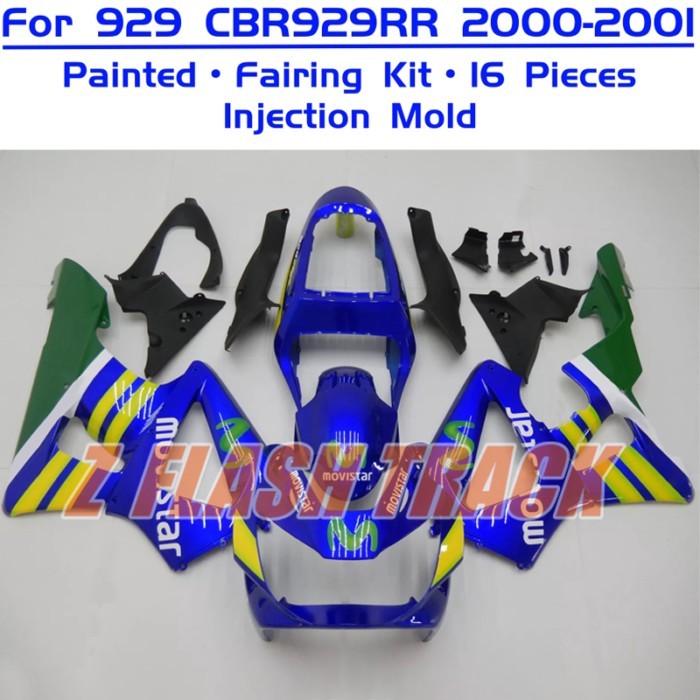 For Honda CBR929RR CBR 929RR 929 CBR929 RR 2000 2001 Cowl Plastic Body Fairing Kit Bodywork ABS Inj