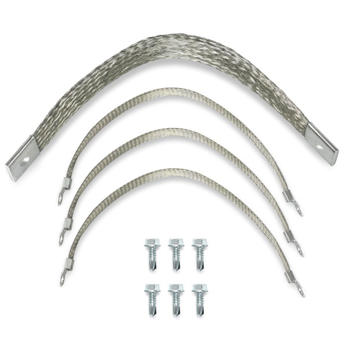 4Pcs Heavy Duty Engine Braided Ground Strap Kit 40140 Battery Starter Chasis Body Frame