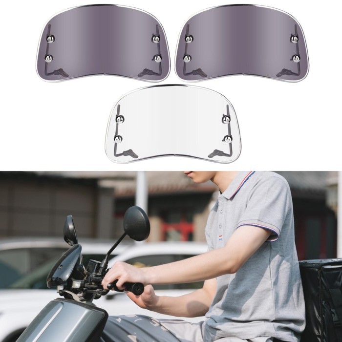 Motorcycle Windscreen Replaces Rearview Mirrors Spacing 30-42cm 15.75x9.06inch Easy to Install with