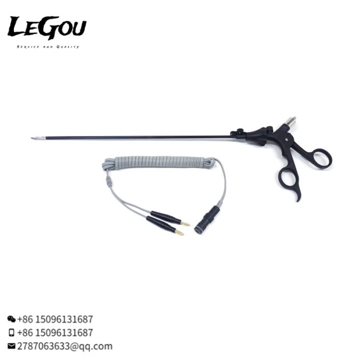 Laparosco-pic Bipolar Forceps with Cable, Reusable Bipolar Coagulation Maryland Forceps