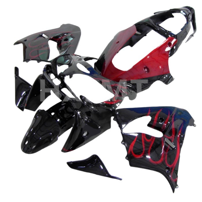 Motorcycle Body For KAWASAKI NINJA ZX900 ZX9R  9 R 00 01 ZX9R  Black Red ZX-9R ZX9R  2000 2001 Fram