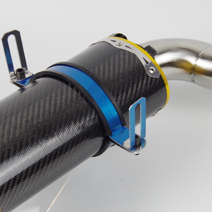 Slip on For Kawasaki ZX6R ZX-6R ZX636 2004-2008 Motorcycle Full System Exhaust Carbon Exhaust Muffl