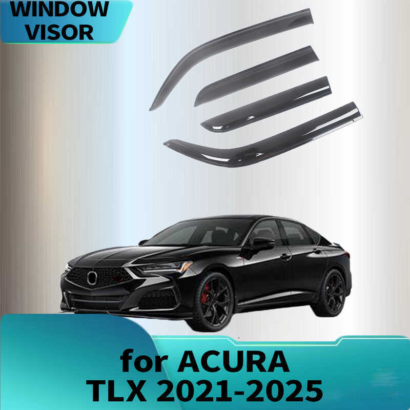 เหมาะสําหรับ ACURA TLX ACURA TLX 2021-2025 Sunny Rain Block หน้าต่างด้านข้าง Deflector Rain Eyebrow 