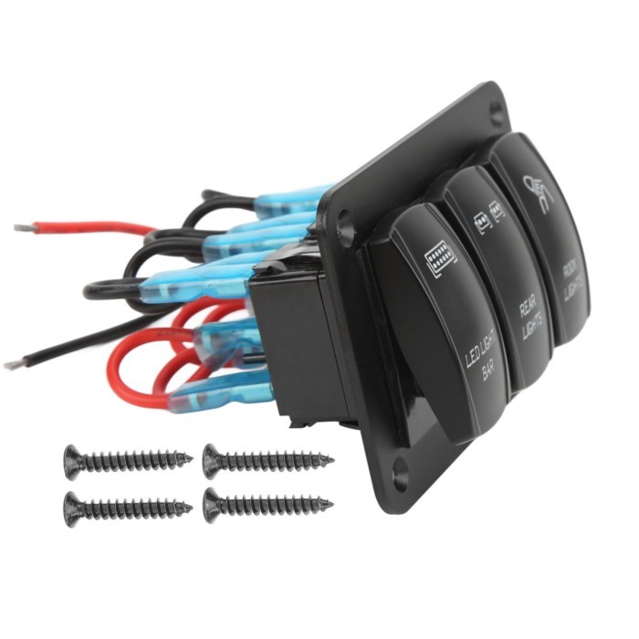 Light Bar Switch 5V 3.1A Output 3 Gang Rocker Switch for headlights  Taillights Fog Lamps