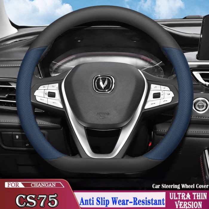 High-quality Leather Anti Slip Wear Resistant Car Steering Wheel Cover Wrap for Changan CS75 2019-2
