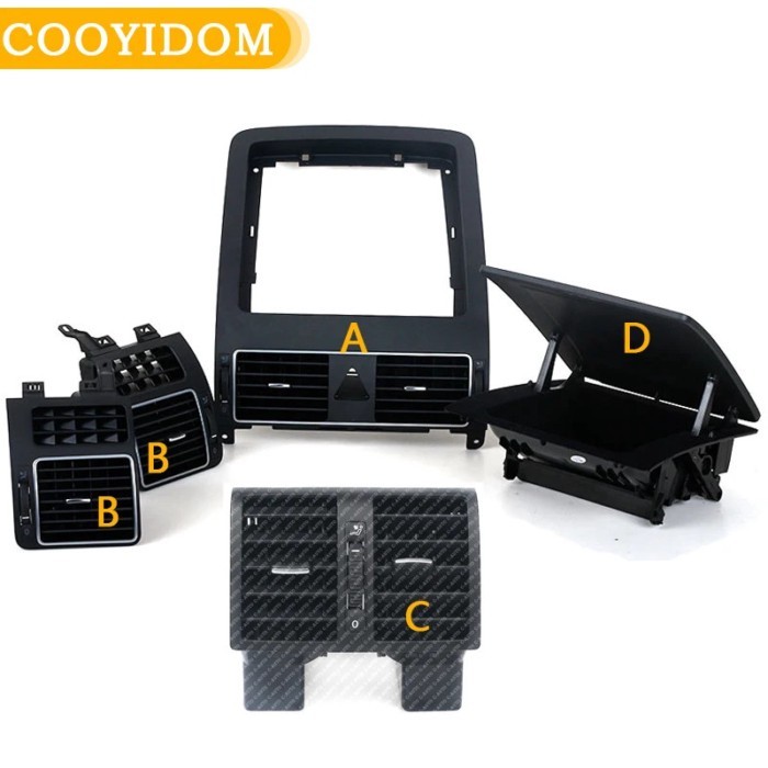 Car Front Rear Chrome AC Air Conditioning Outlet Vent For Volkswagen Caddy Touran 1T3 32z Car-styli