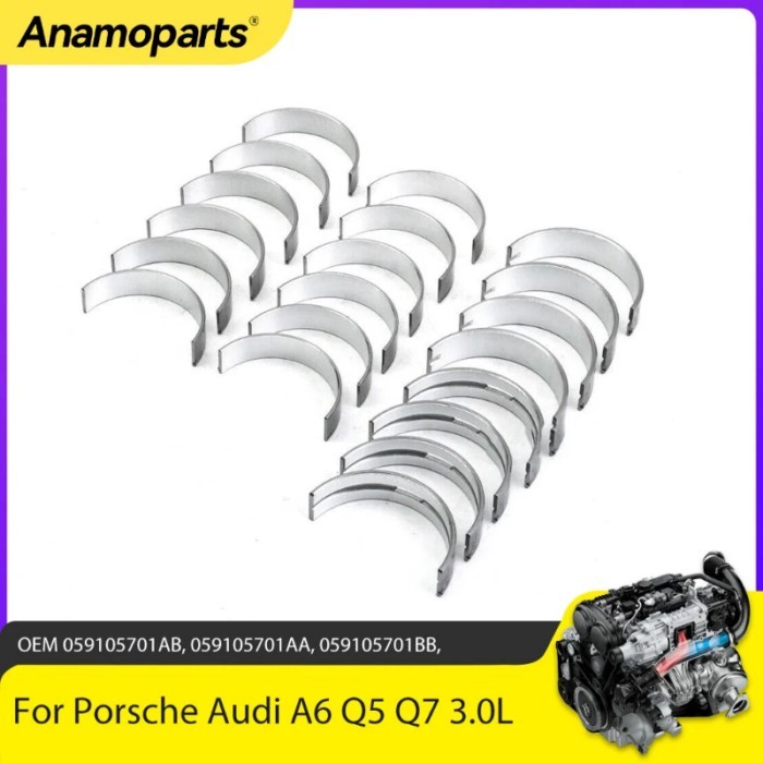 Engine Part Crankshaft Main Con Rod Bearings Set Fit 3.0 L V6 CRC CLA Diesel For Porsche Audi A4 A6