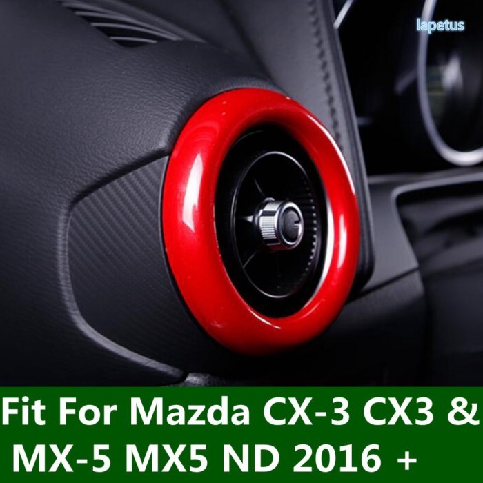Side Air Conditioning Vent Cover Trim AC Outlet Decor Ring For Mazda CX-3 CX3 & MX-5 MX5 ND 201