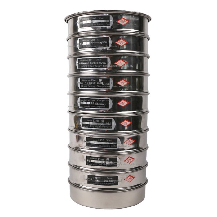 20cm Sieve Set Laboratory Standard Sampling Inspection Test Sieve 304 Stainless Steel Filter Mesh A