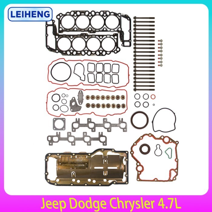 Engine Rebuild Kit Cylinder Gasket Bolts Oil pan Set For JEEP Dodge Durango Ram 1500 Cherokee 4.7L