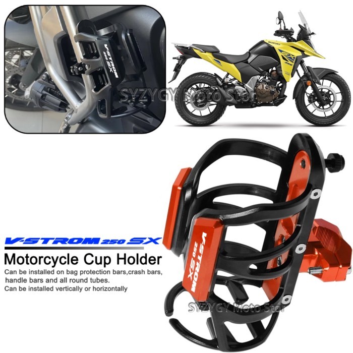 For V-strom 250 sx v-strom 250 sx Motorcycle Universal CNC Accessorie Beverage Water Bottle Cage Dr